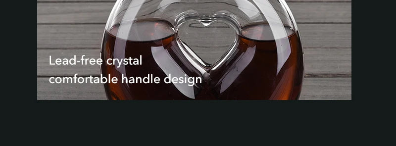 Vinho Decanter Crystal Love Shape, Design Exclusivo Wine Gift Accessories